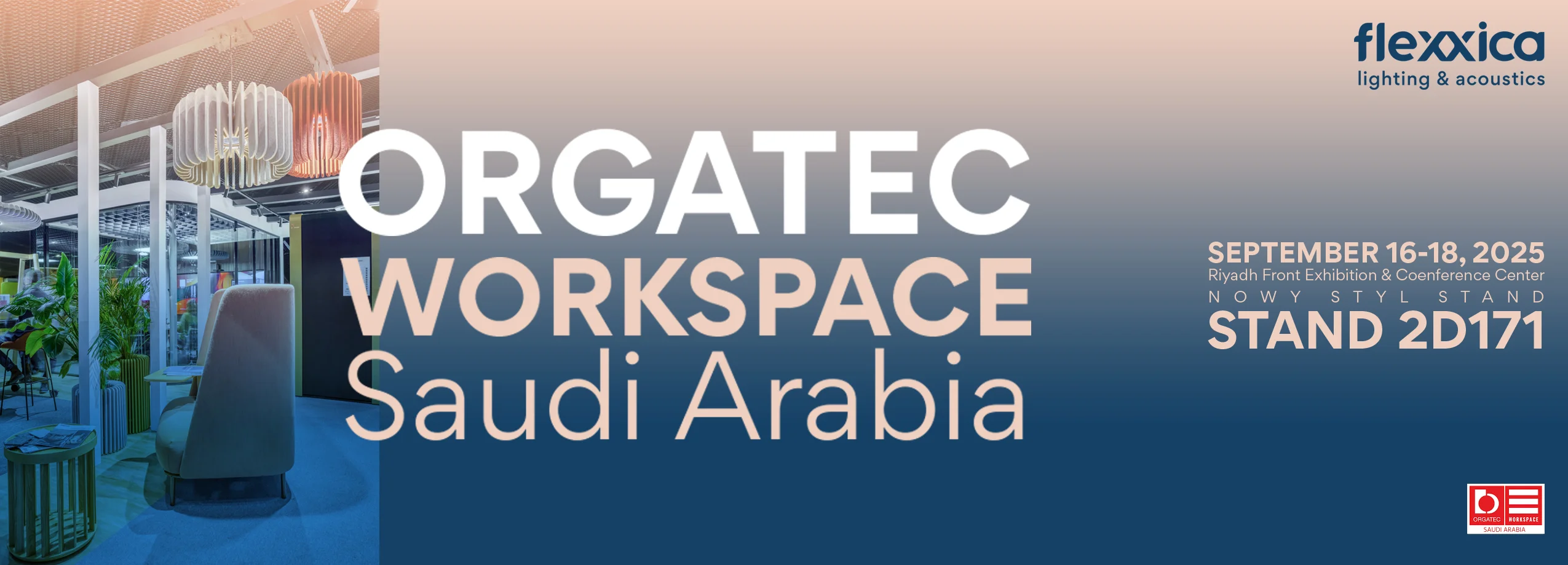  flexxica auf der ORGATEC Workspace Saudi-Arabien 2025